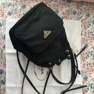 Prada Duet Re-Nylon Bucket Shoulder Bag